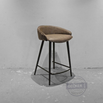 羅尼吧台椅 正常/中島 - 輕工業風格 皮革軟墊 設計家具