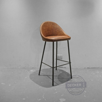 貝茲吧台椅 (咖啡) - Loft老式設計 復古工業風吧椅 軍工風格
