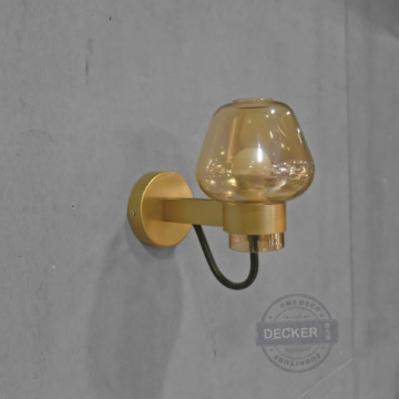 火盃壁燈 (琥珀/煙燻) - 古典金色設計燈飾 法式浪漫