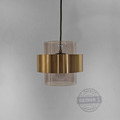 亞農吊燈 (煙燻/琥珀) - 創意金色設計燈飾 層次設計_1