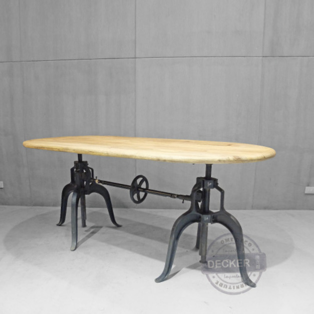 布朗升降長桌 180cm - Loft重工業家具 Industrial工業餐桌吧台桌