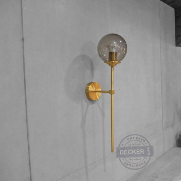 分子壁燈 (透/煙/琥珀) - 奢華金色燈飾 流行文化 氣氛照明