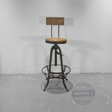 [Last] 工業風家具 印度進口 旋轉升降吧台椅 B款