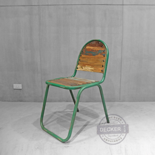 賽可餐椅 (綠) - 印度工業風 Vintage海洋舊木