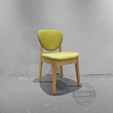 摩卡餐椅 (綠) - 北歐風家具 溫暖實木麻布