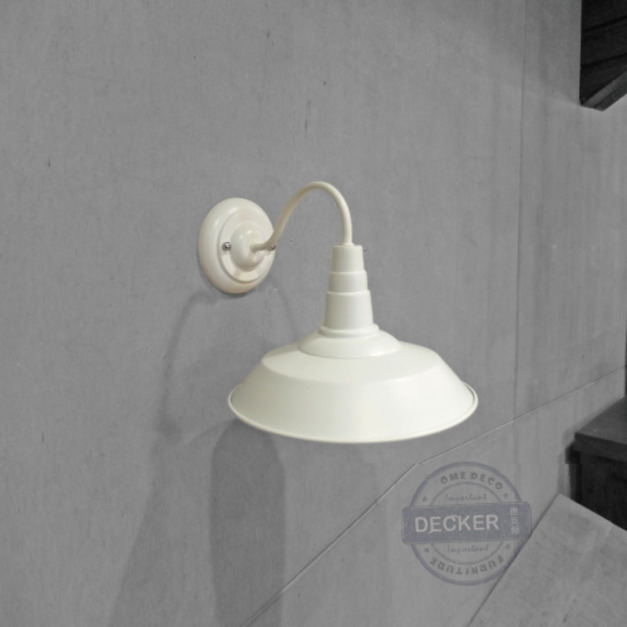 鍋蓋壁燈 25cm (黑/白) - 工業風燈飾 經典設計