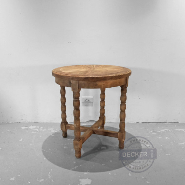 斐萊頓圓几 - 老榆木家具 末日工業風格 古典藝術