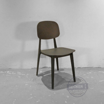 日野塑料餐椅 (黑/粉/灰) - 簡約清新設計 戶外家具