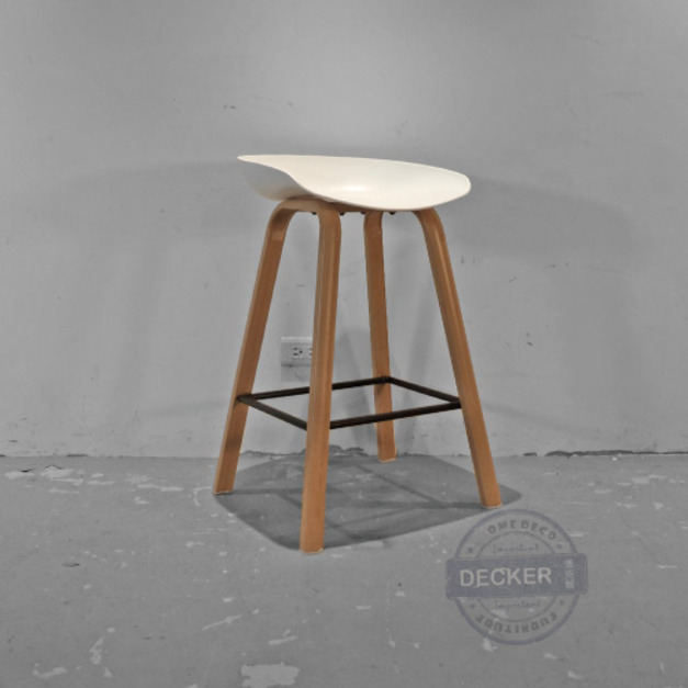 喬亞中島吧台椅 65cm (黑/白/灰/黃/紅) - 北歐風家具 簡約設計 轉印鐵件