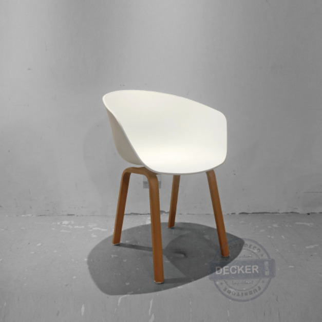 喬亞餐椅 (黑/白) - 北歐風簡約設計 戶外休閒椅 轉印鐵件