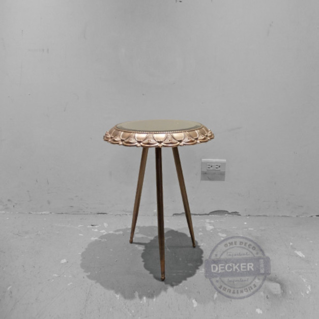 肖克邊几 大/小 -英倫古典設計 金屬雕花 Vintage手工作舊