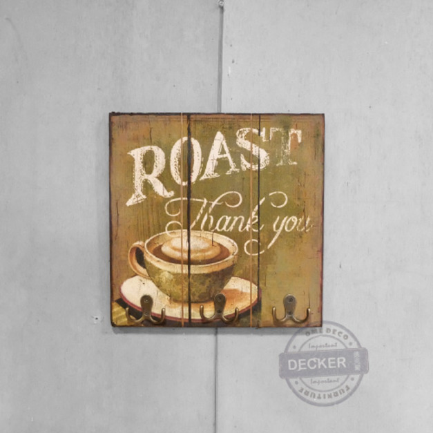 Coffee 創意掛架 A款 - Vintage復古家飾 仿舊木板畫