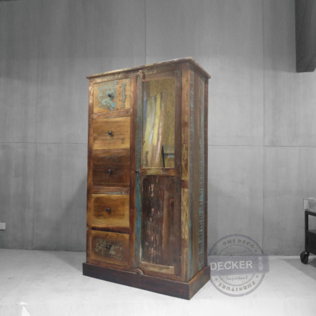 緋爾收納櫃 - 工業風格 海岸回收木風格 印度工業家具