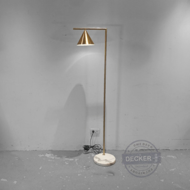 吉薩立燈 - 簡約奢華風 金色家飾 大理石落地燈