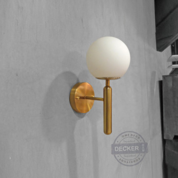 驚嘆號壁燈 (奶白) - 北歐風燈飾 奢華金鐵件 現代設計