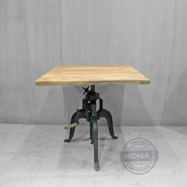 布朗升降方桌 70cm - Loft重工業家具 Industrial工業餐桌吧台桌