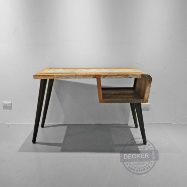 梯型書桌 120cm - Vintage回收木工業風 Loft工業風格