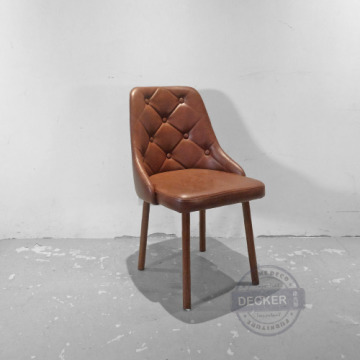 喬瑟夫餐椅 (格紋咖) - 北歐設計 潮流復古家具 厚實皮革