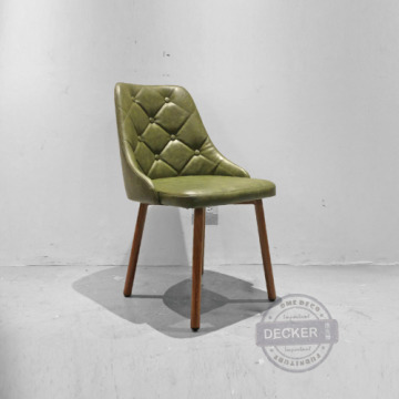 喬瑟夫餐椅 (格紋綠) - 北歐設計 潮流復古家具 厚實皮革