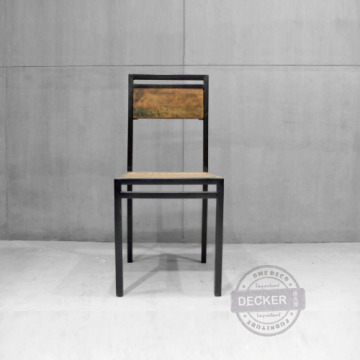 [Last] Vintage工業風餐椅 多尼鐵椅 - 回收木