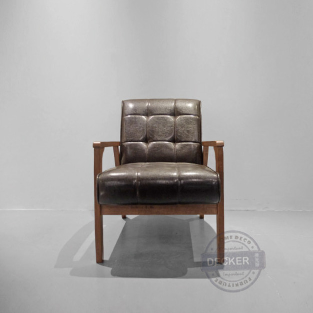 K Chair 皮革 - 老式復古風格 Vintage懷舊單人沙發