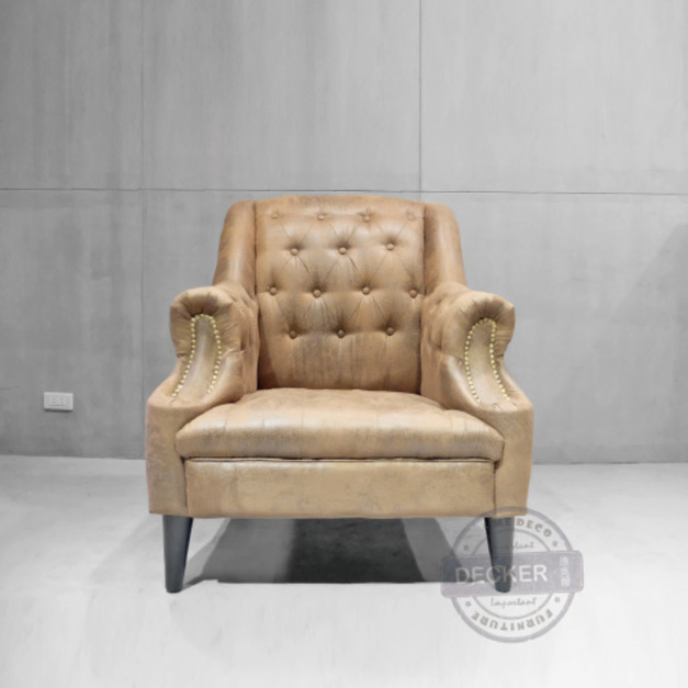 老爵士沙發 (麂皮絨) - 英倫復古工業 老時光懷舊沙發