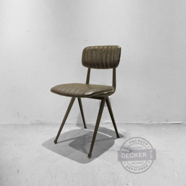 法德餐椅 (黑) - Vintage復古舊時代 老式設計家具 皮革餐椅