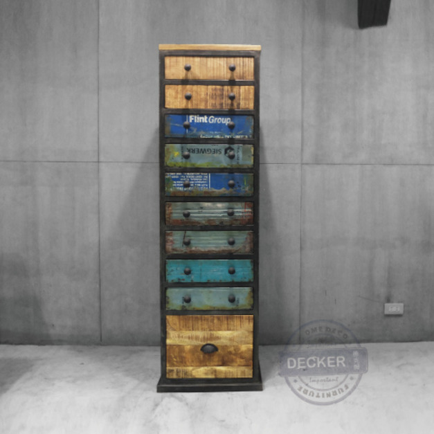 衛斯理十抽收納櫃 - 印度工業家具 混搭工業風格