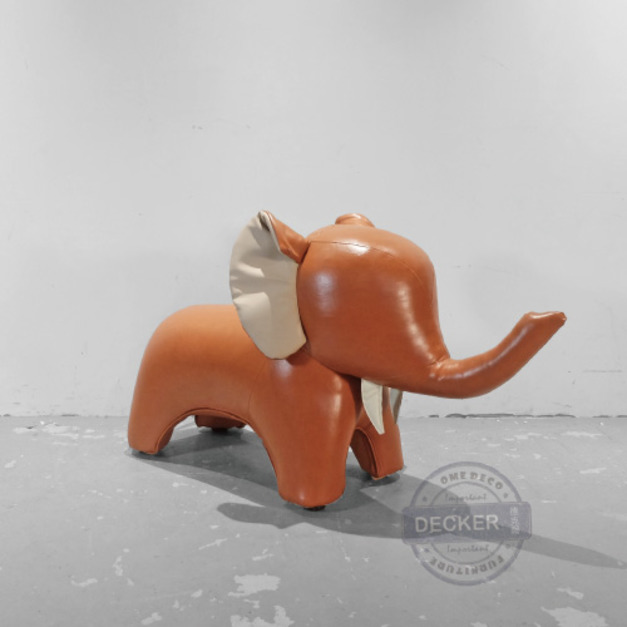 皮革大象椅 A款 - 創意居家擺飾 休閒矮凳 北歐風家飾