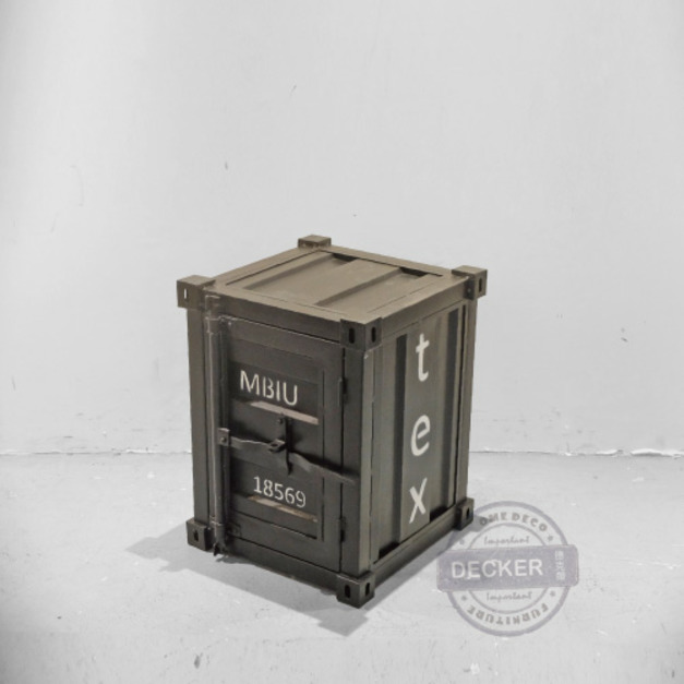 集裝箱邊櫃 (黑) - 工業風家具 貨櫃鐵櫃