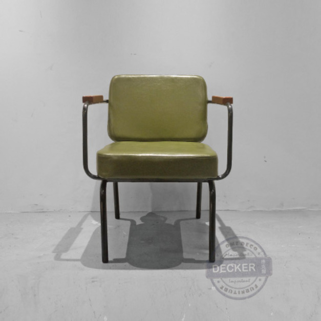 老北京餐椅 (綠) - Vintage復古舊時代 老式設計家具 皮革餐椅