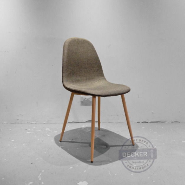 小包餐椅 (灰麻布) - Nordic 北歐簡約家具 麻布軟墊