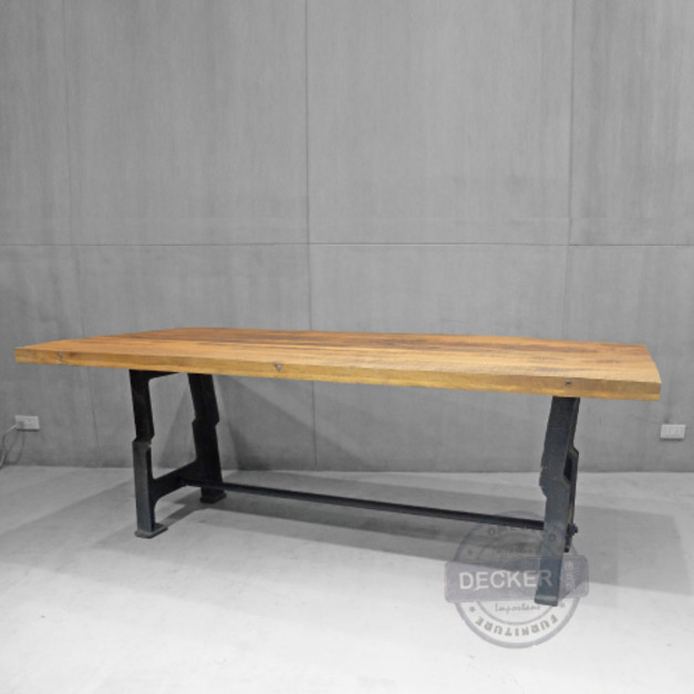 馬克餐桌 160cm - 倉庫工業風格 印度工業家具 胡桃木