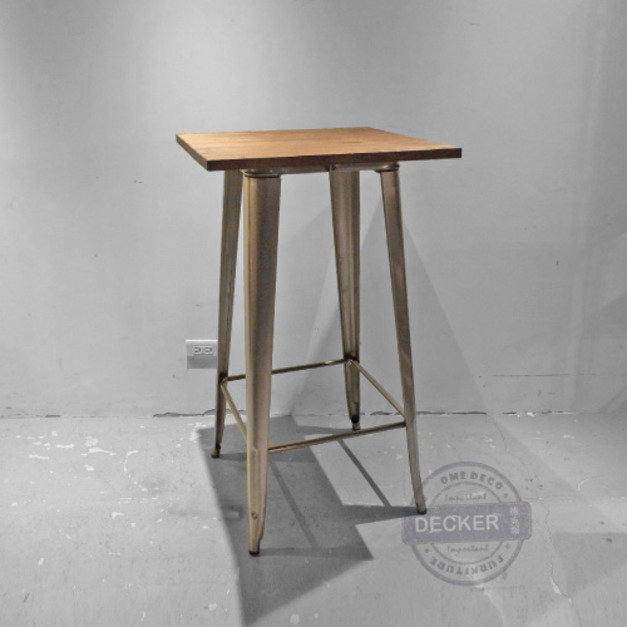 Tolix榆木吧台桌 (古銅) - Vintage仿舊工業 工業風家具