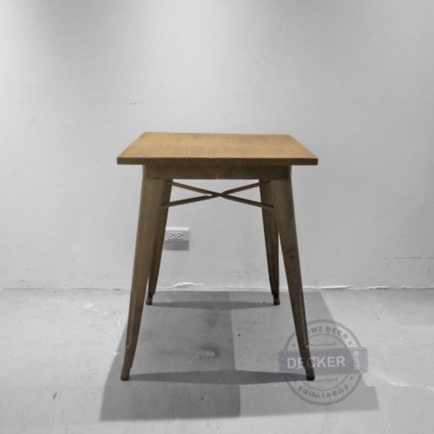 Tolix實木方桌 60cm - Vintage法式復古工業風家具 經典工業風餐桌