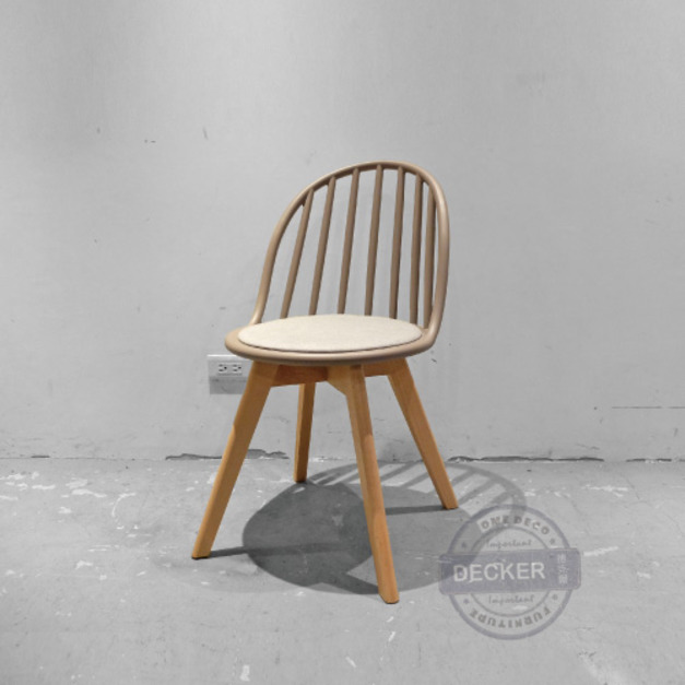 溫德餐椅 (咖/黑/白) - 簡約北歐空間 時尚設計 經典造型 塑料絨布