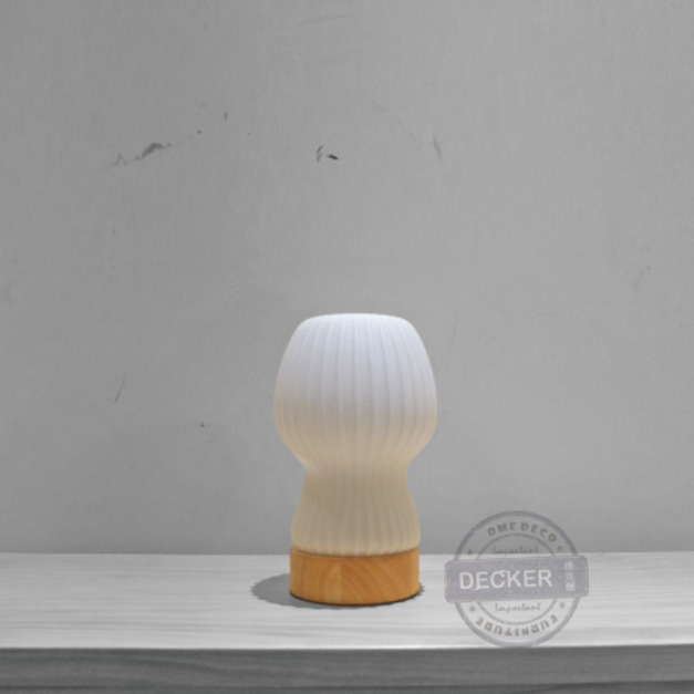 摺果桌燈 - 北歐溫暖風格 奶白藝術玻璃 氣氛照明