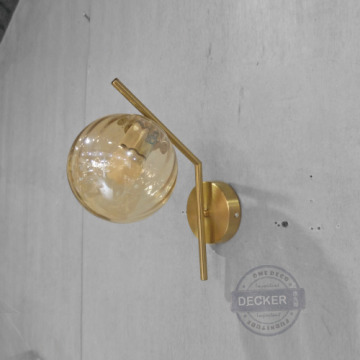 泰恩壁燈 (透/琥珀/奶白) - 奢華金色燈飾 高雅空間照明