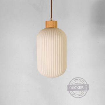 摺果吊燈 B款 - 老式復古吊燈 摺紙藝術 奶白玻璃