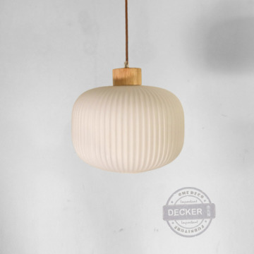 摺果吊燈 A款 - 老式復古吊燈 摺紙藝術 奶白玻璃