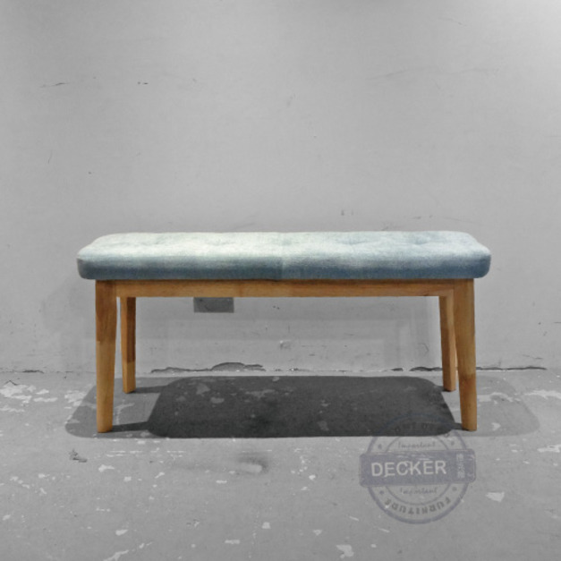 和風蛋糕長凳 100cm (藍) - 舒適軟墊 簡約設計 北歐溫暖