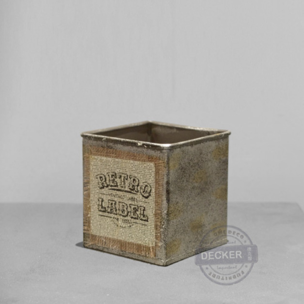 方型鐵罐 RETRO - Vintage復古家飾 道具擺飾 老式空間