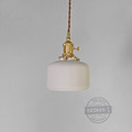 林果吊燈 B款 - 陶瓷藝術燈罩 黃銅開關 老式復古