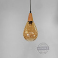 水滴吊燈 (琥珀/煙燻/透明) - 現代設計玻璃燈具 波紋藝術 氣氛家飾