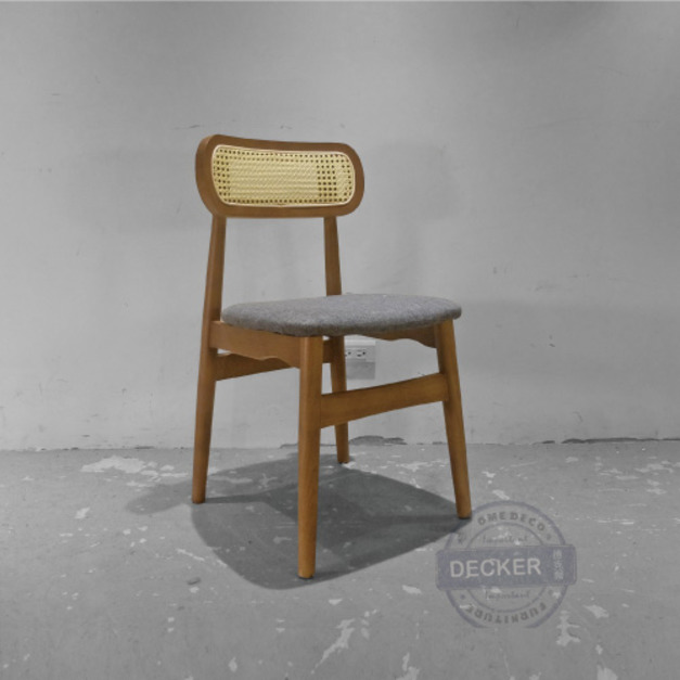 芮特軟墊餐椅 (原/深) - 網狀編織 藝術餐椅 老式現代