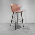 奧芙吧台椅 (綠/粉) - 絨布軟墊 優雅設計 浪漫家具