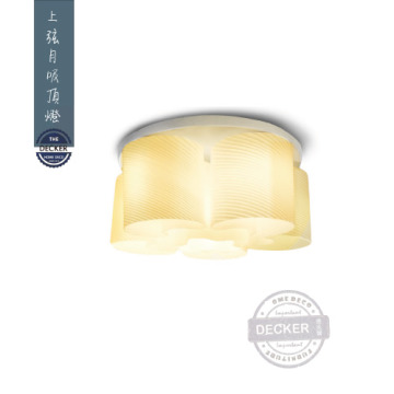 [Last] 上弦月吸頂燈 - 經典燈具 藝術玻璃 奶白玻璃