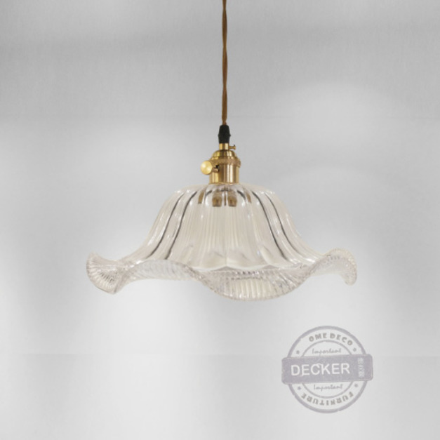 玻璃荷葉吊燈 - RH風格 工業風設計燈飾 厚實玻璃