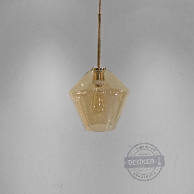 菱荷吊燈 中 - 現代設計吊燈 金色鐵件 創意藝術空間