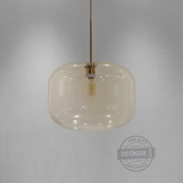 金石吊燈 大 - 藝術設計燈飾 金色鐵件 透明吊燈